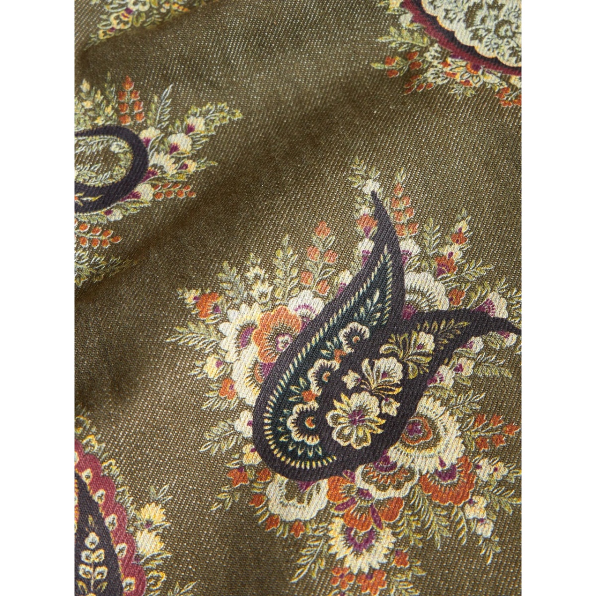 paisley-print denim shirt jacket - Img 5