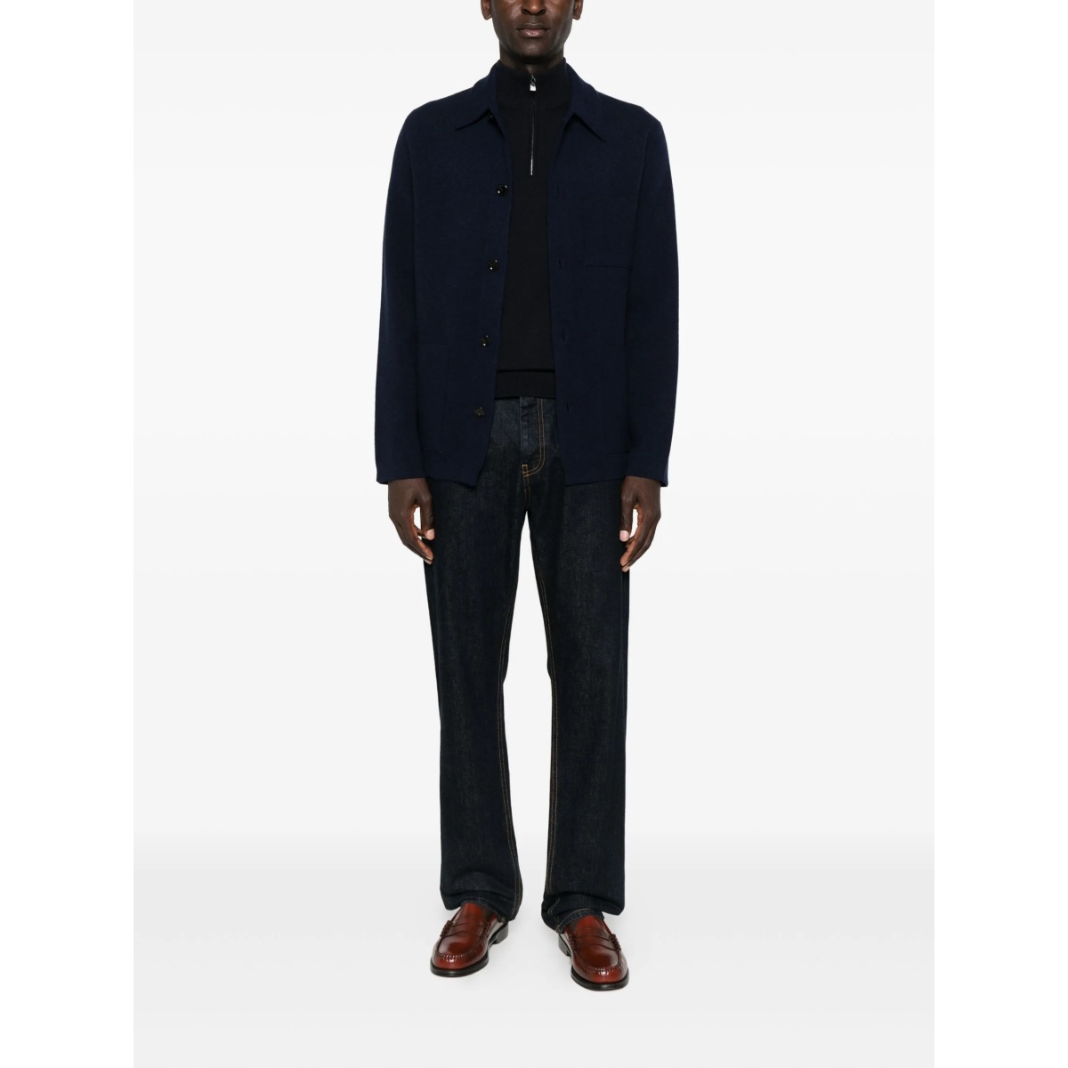 patch-pocket button cardigan - Img 2