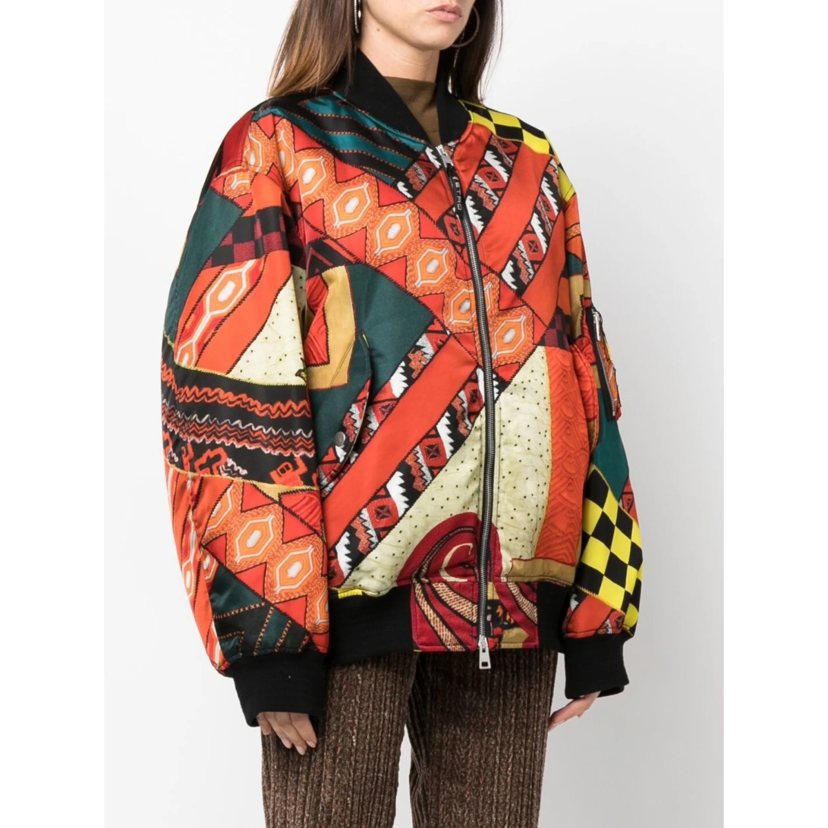 patchwork reversible bomber jacket - Img 3