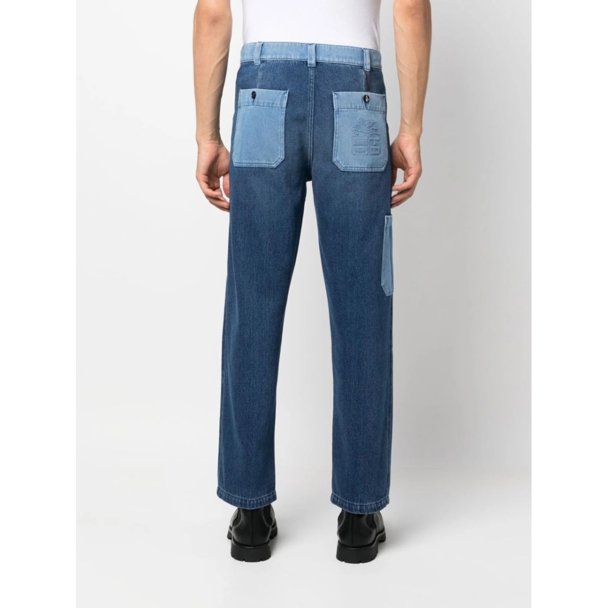 patchwork straight-leg jeans - Img 4