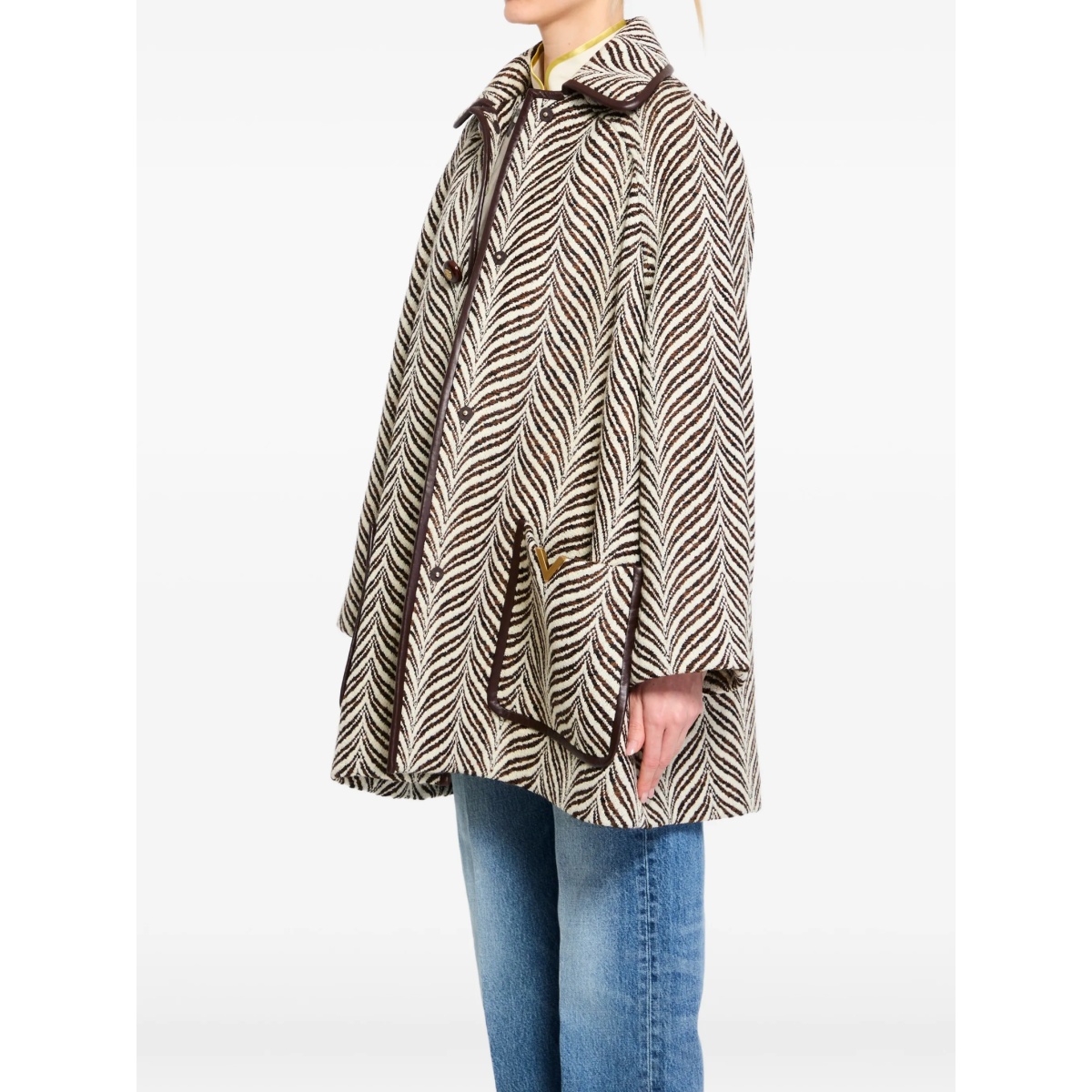 patterned button coat - Img 3