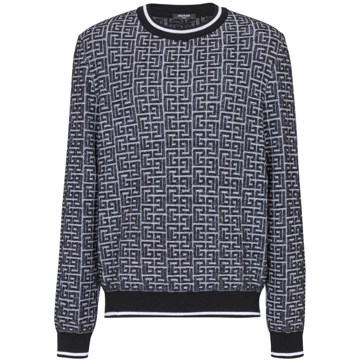 patterned-jacquard sweater