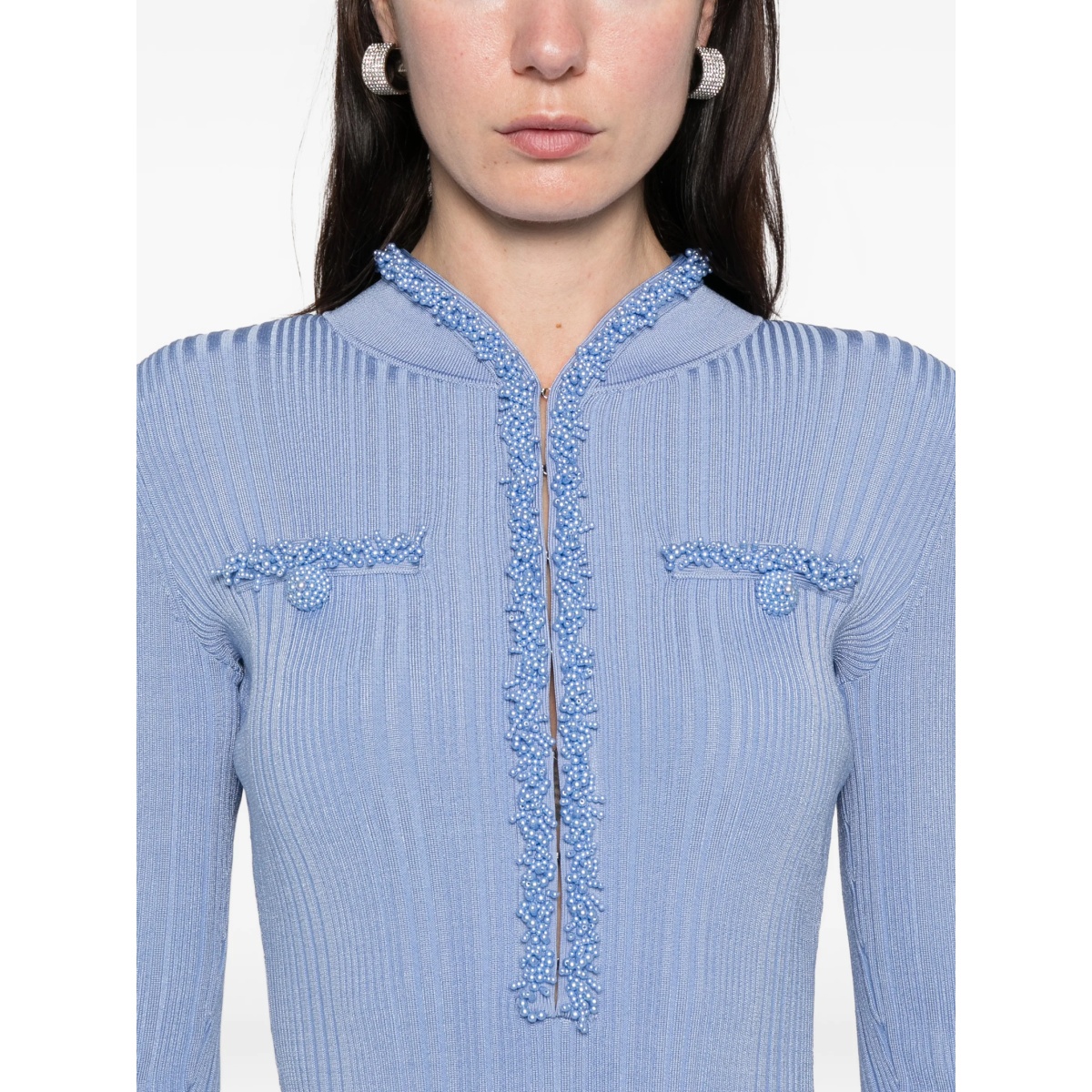 pearl trim knit mini dress - Img 5