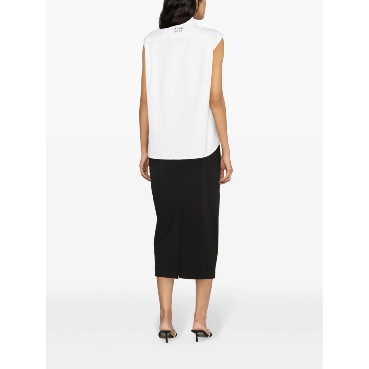 pintuck-detailing sleeveless shirt - Img 4