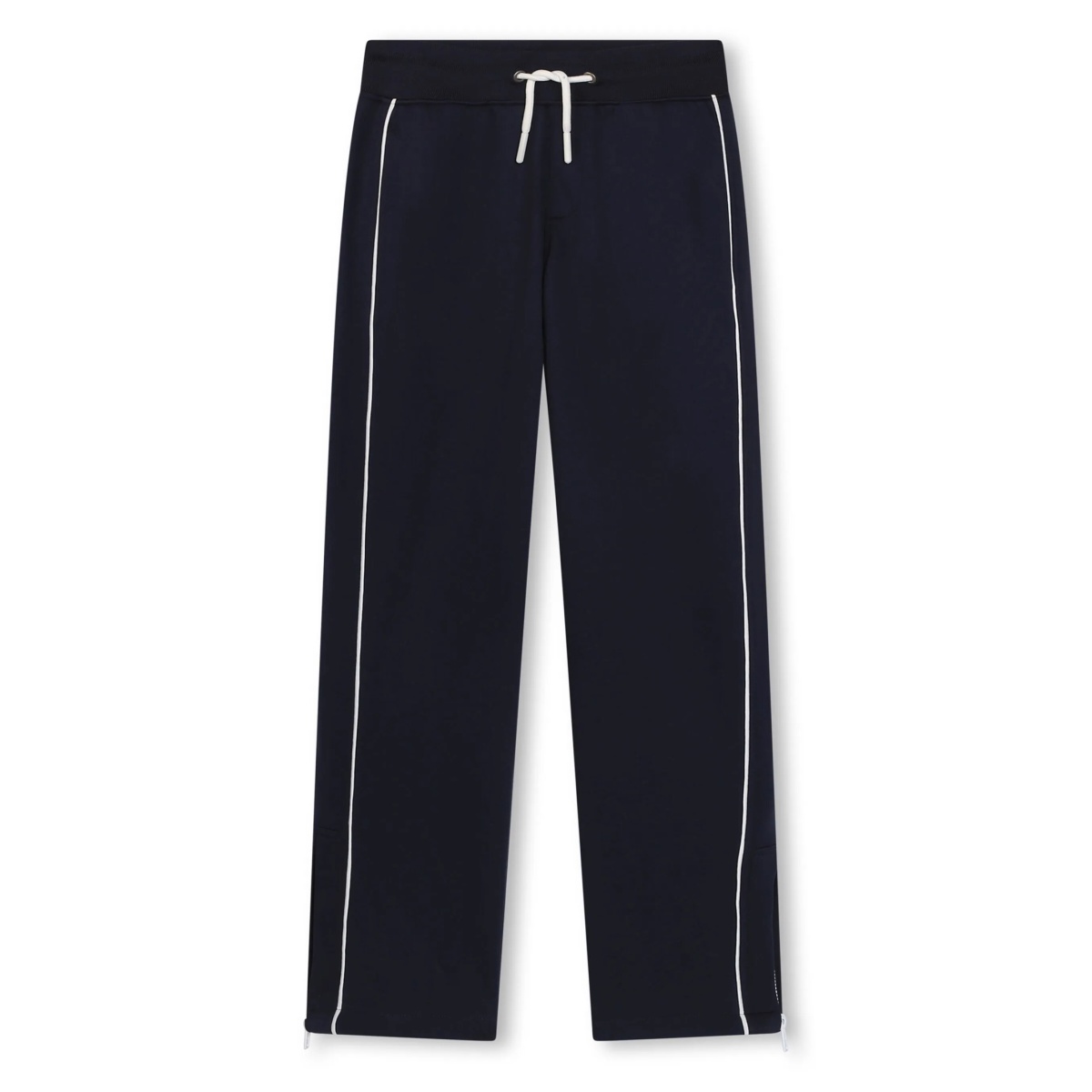 piped-trim drawstring track pants