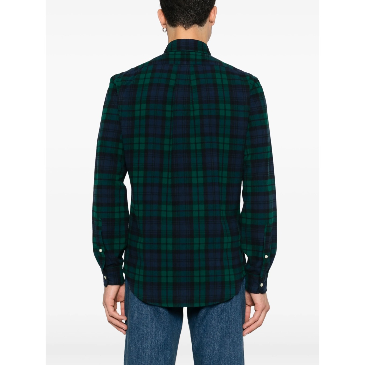 plaid brushed Oxford shirt - Img 4