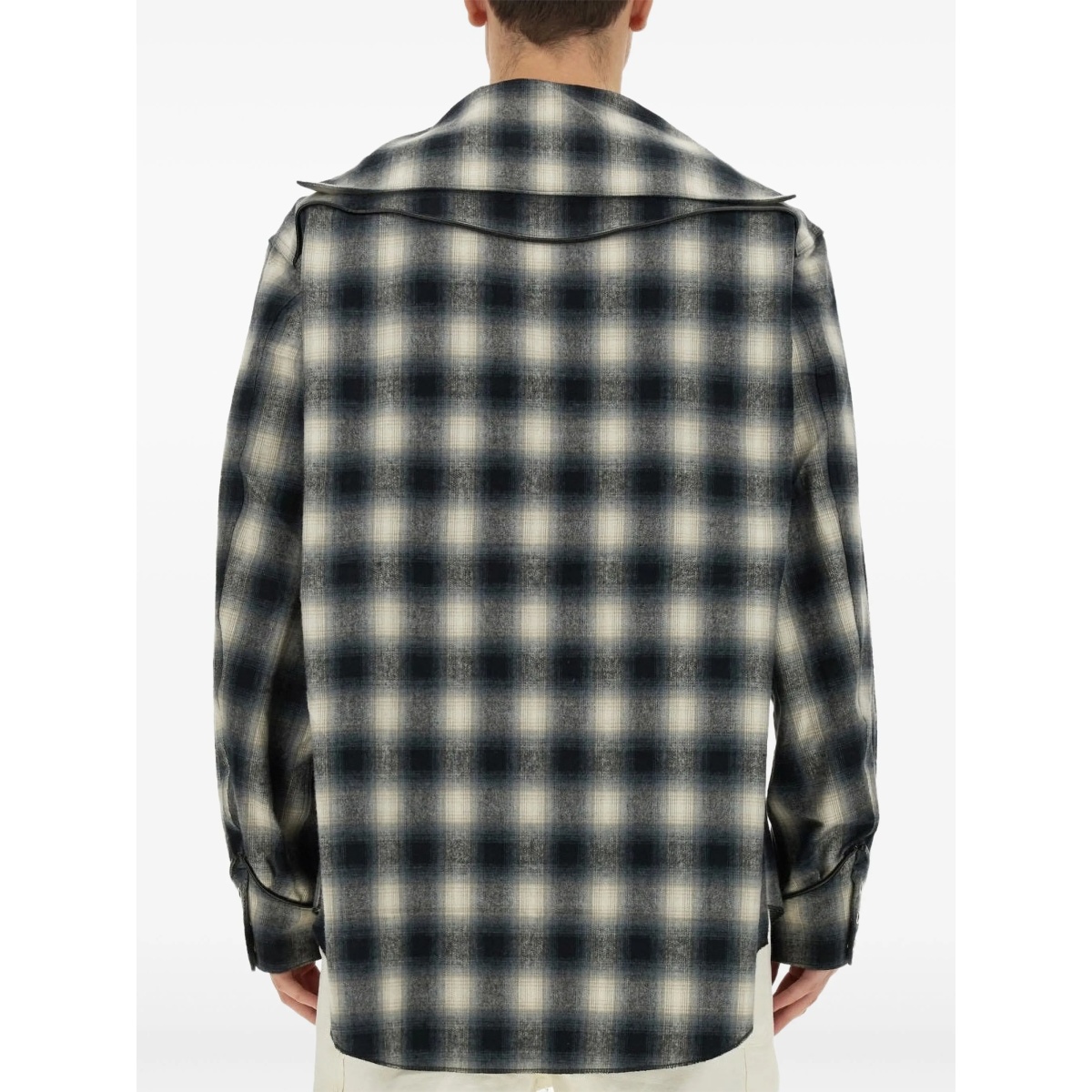 plaid-check hooded shirt - Img 3
