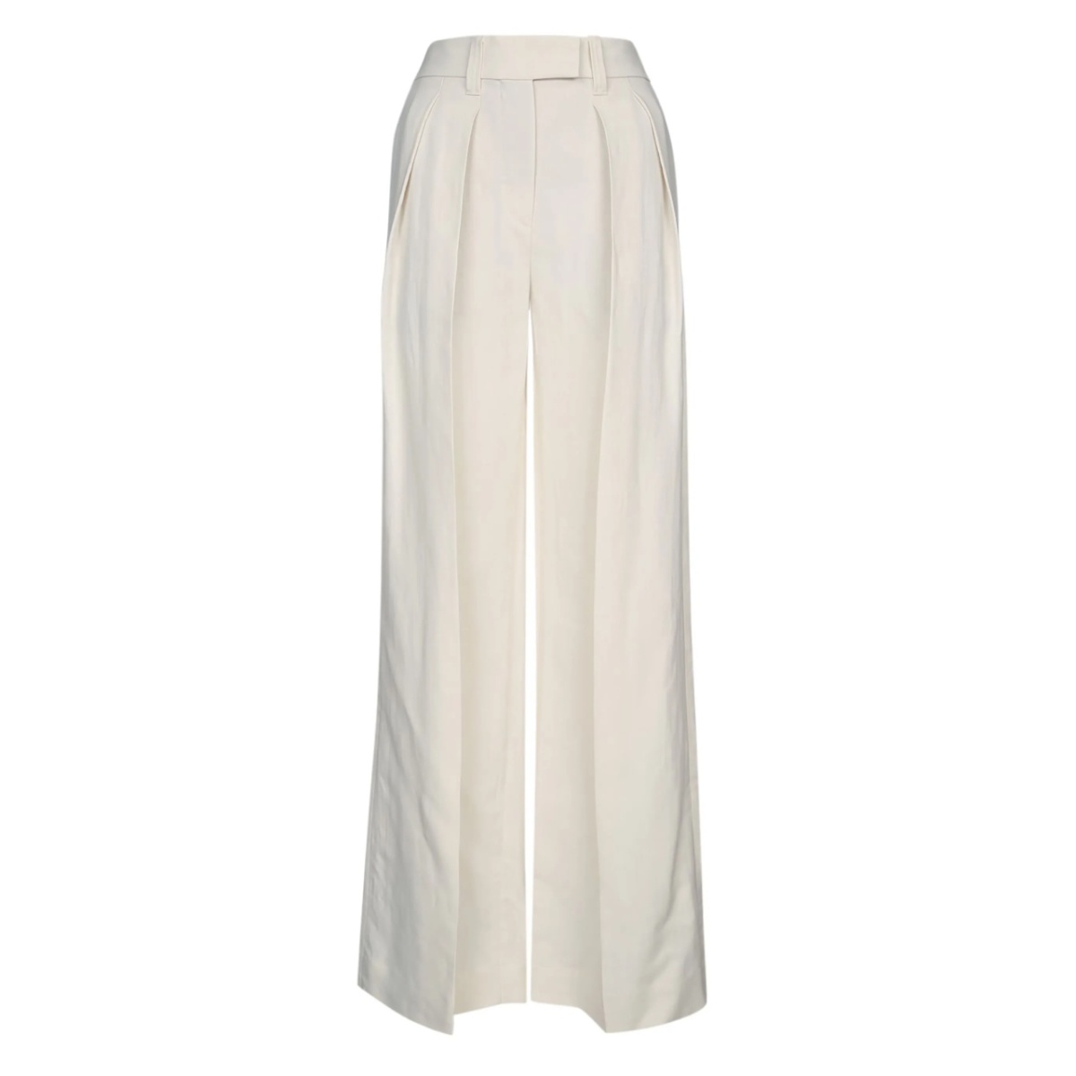 pleated twill trousers