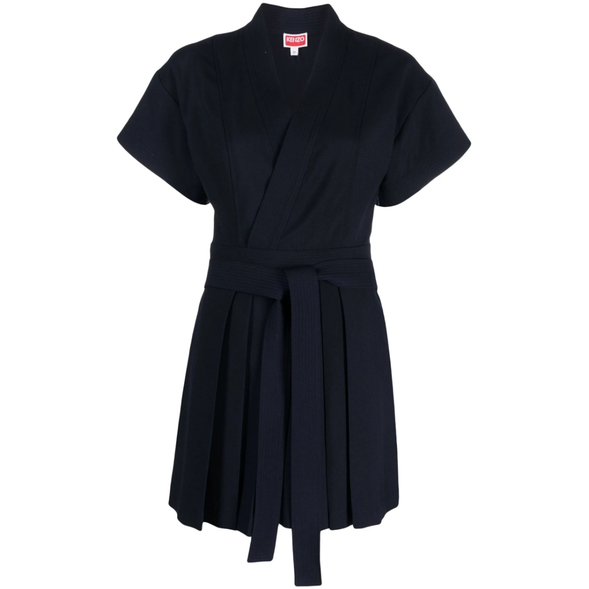 pleated wrap minidress