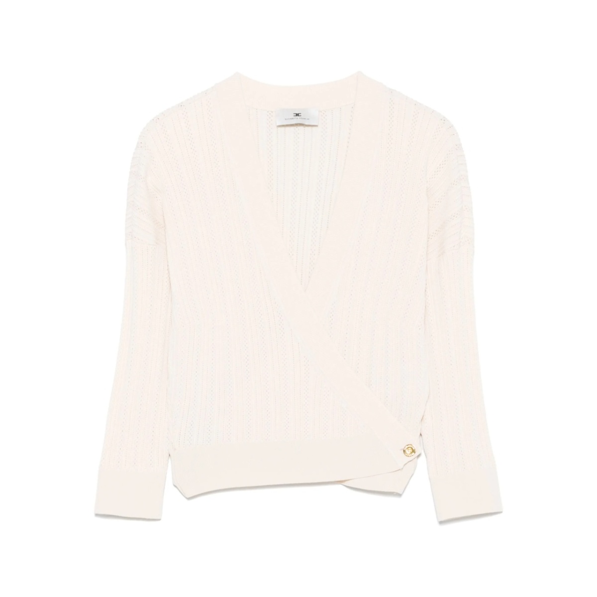pointelle wrap top