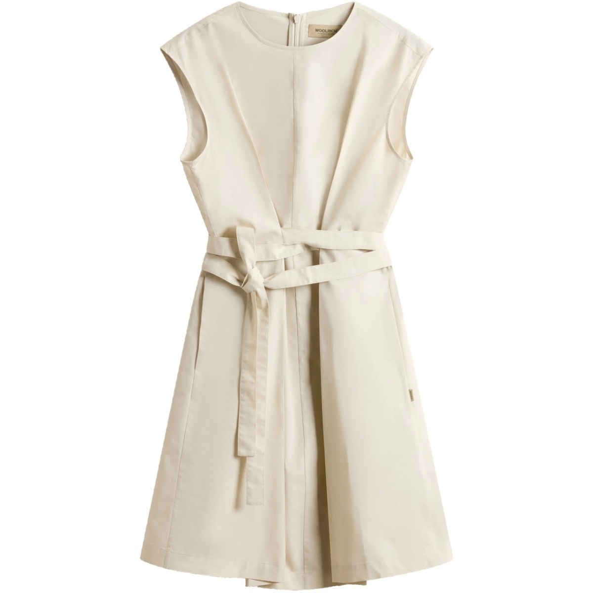 poplin belted dress