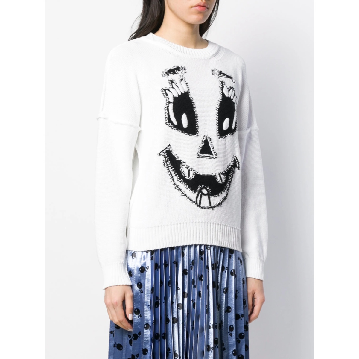 Pumpkin Face intarsia jumper - Img 3
