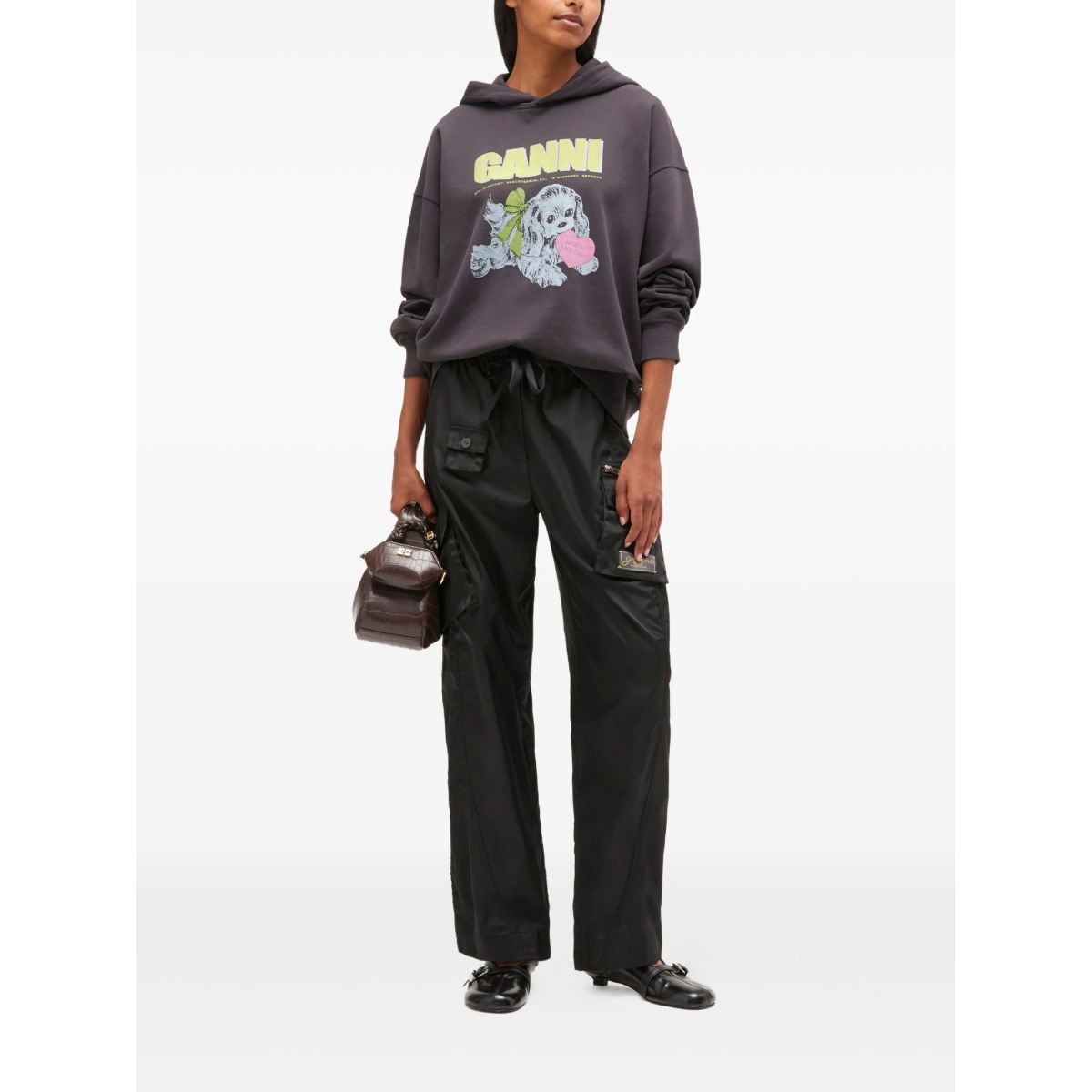 Puppy-print hooded sweatshirt - Img 2
