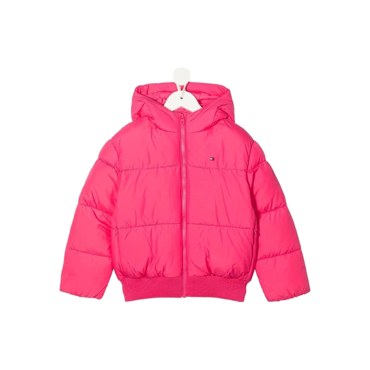 quilted hooded puffer jacket