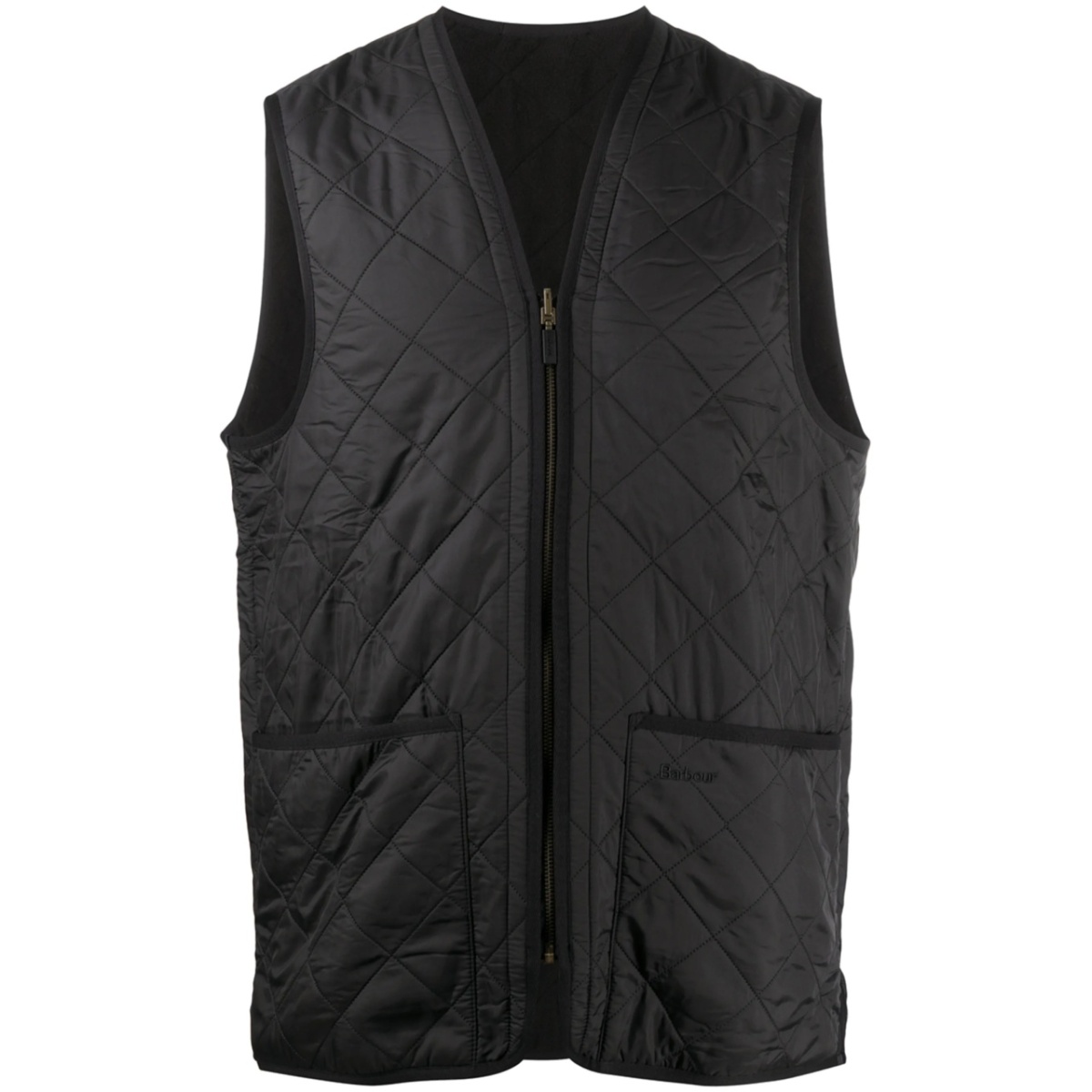quilted zip-up gilet