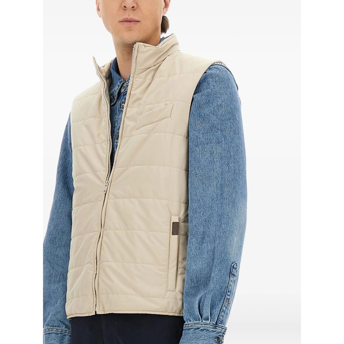 quilted zipped gilet - Img 3