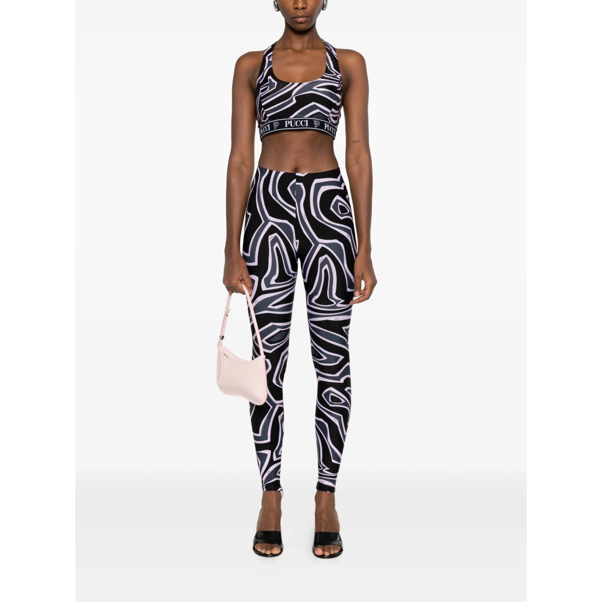 racer-neck print bra - Img 2