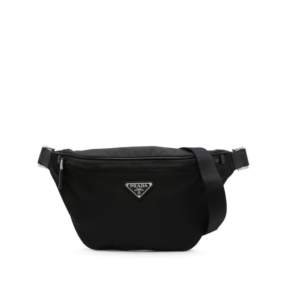 Re-Nylon enamel-logo belt bag