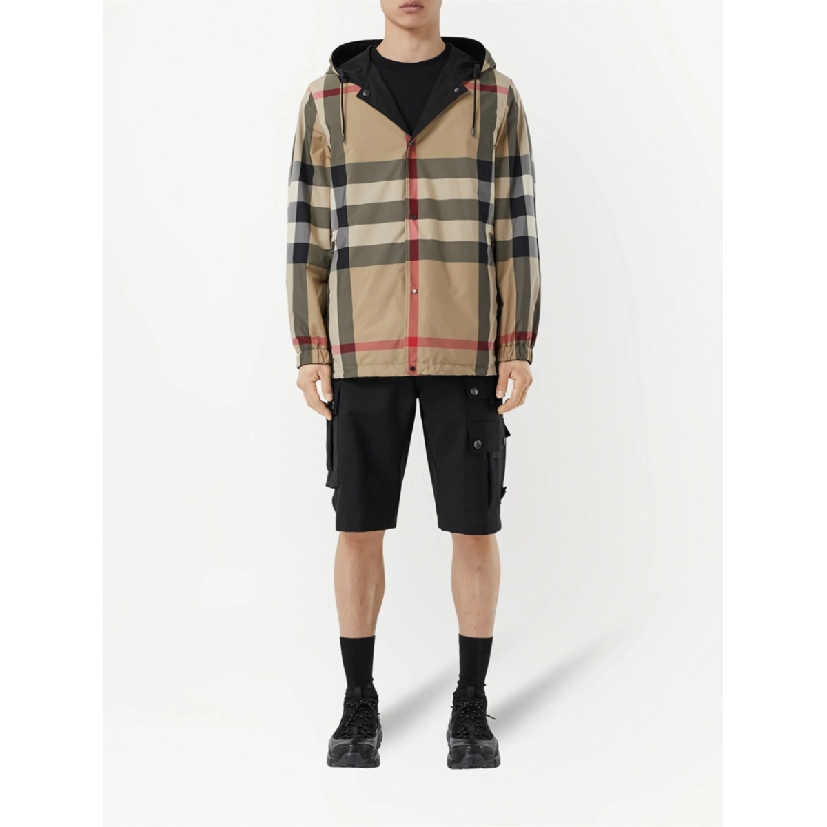 reversible check hooded jacket - Img 3