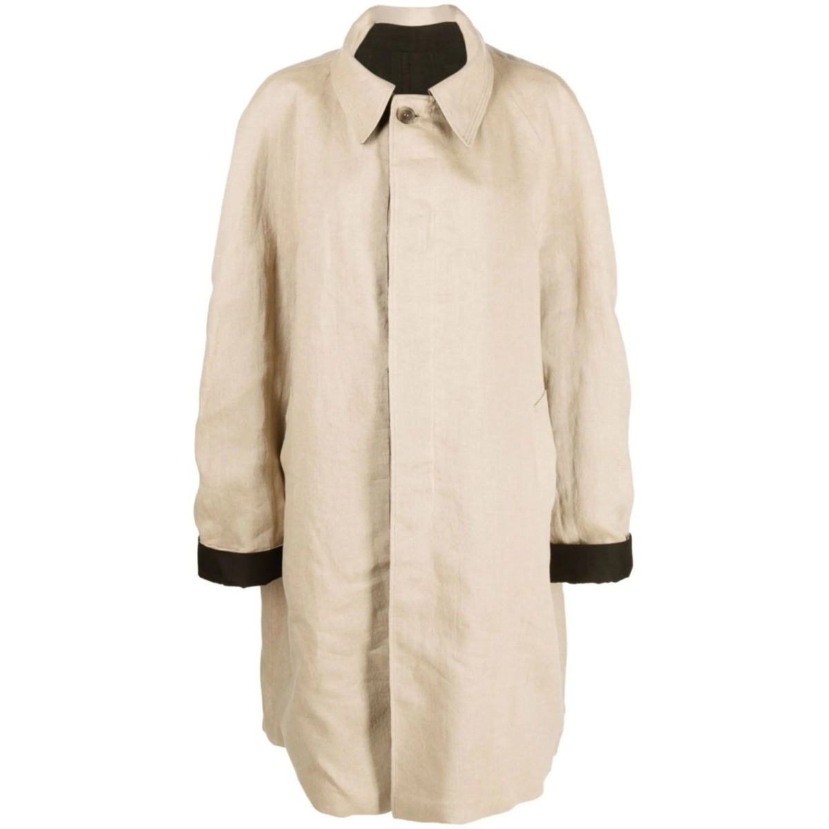 reversible linen coat