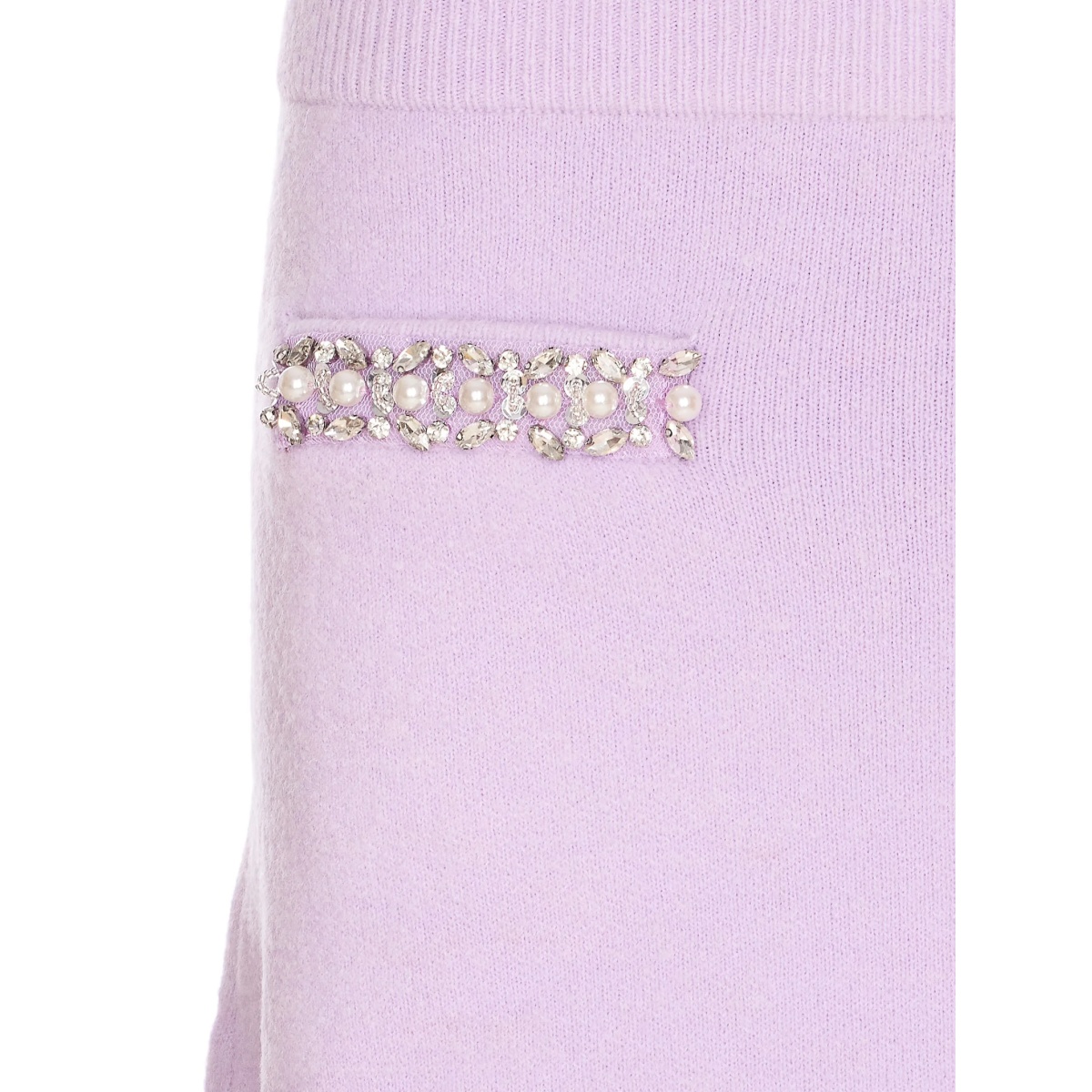 rhinestone-embellished knit skirt - Img 3