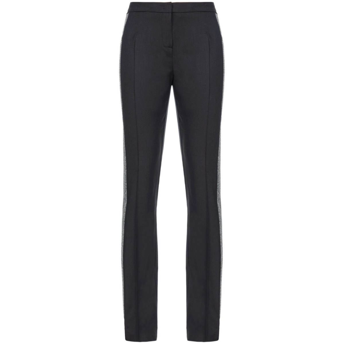 rhinestone-embellished slim-cut trousers