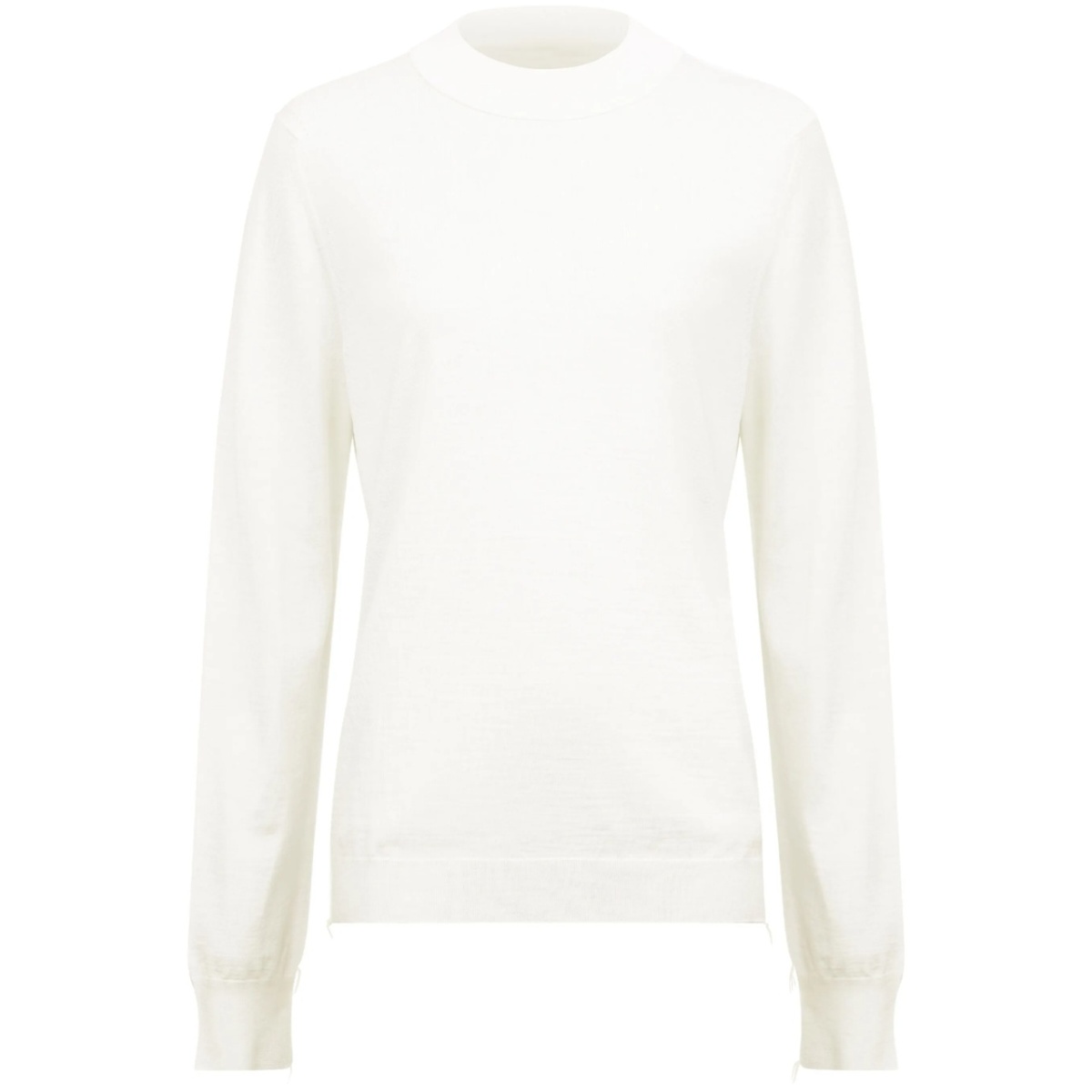 ribbed-edge wool sweater