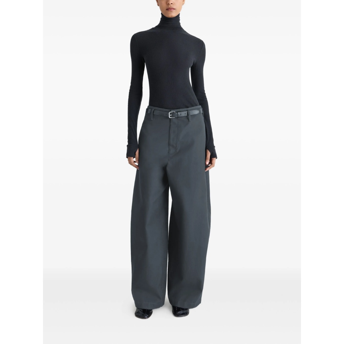 ribbed high-neck top - Img 2