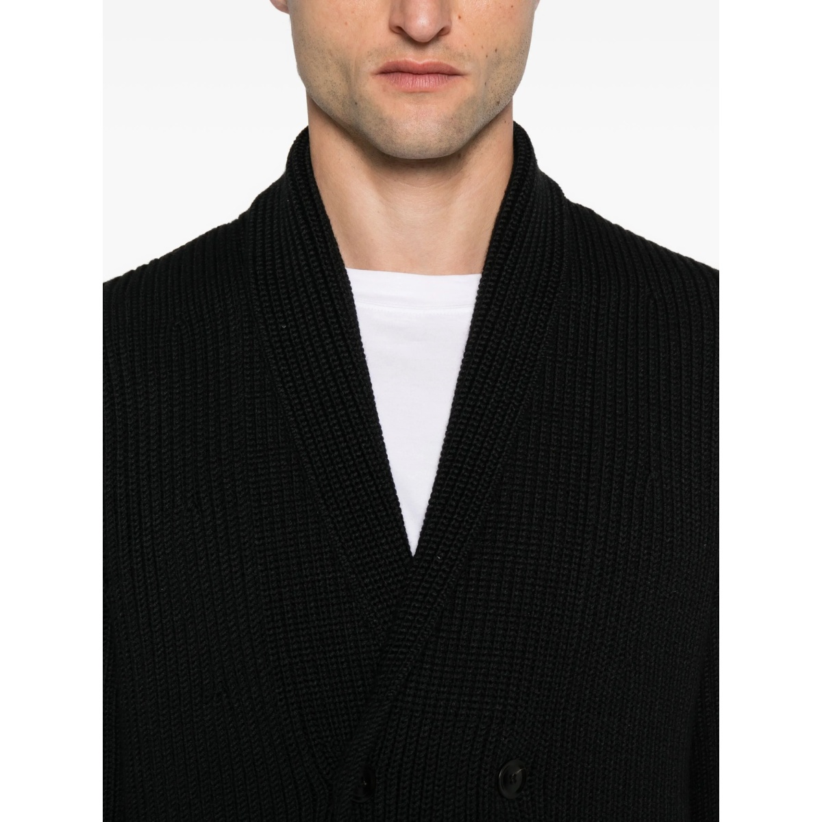 ribbed-knit double-breasted cardigan - Img 5