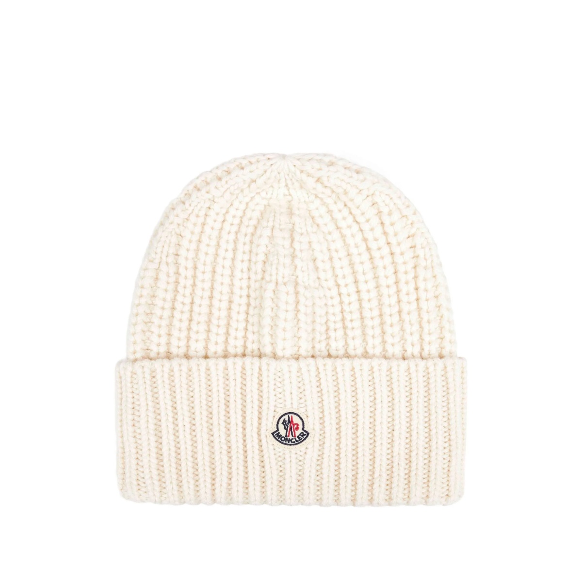 ribbed logo-patch beanie