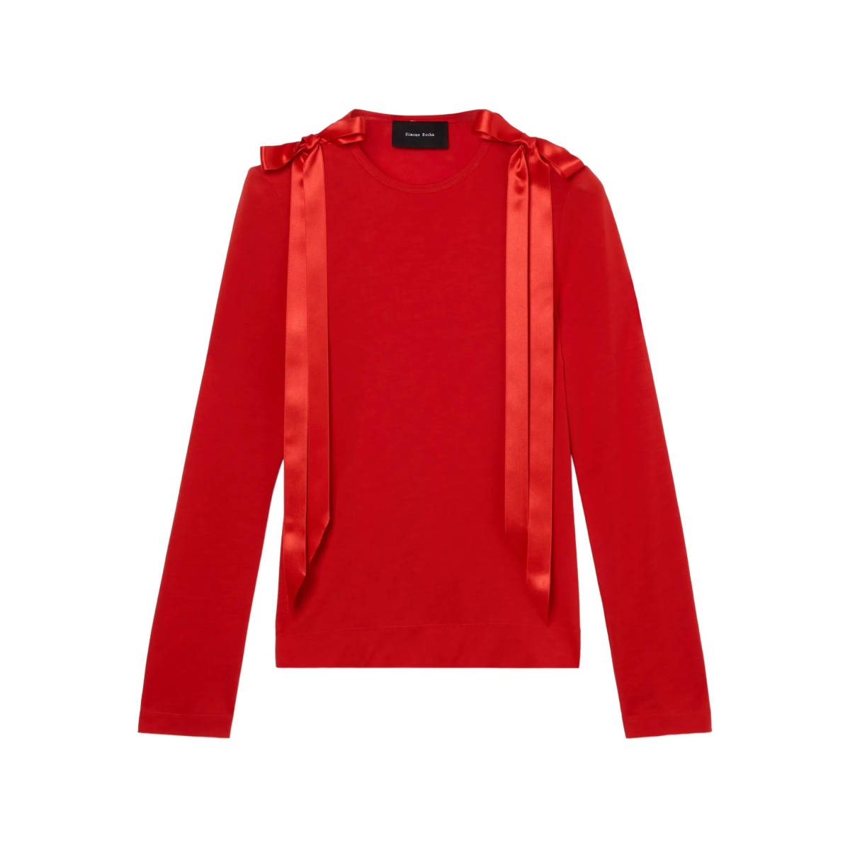 ribbon-bow long-sleeve T-shirt