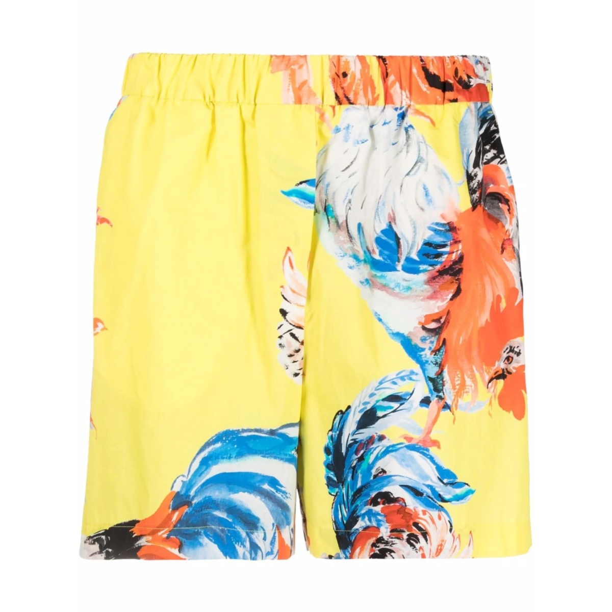 rooster print shorts