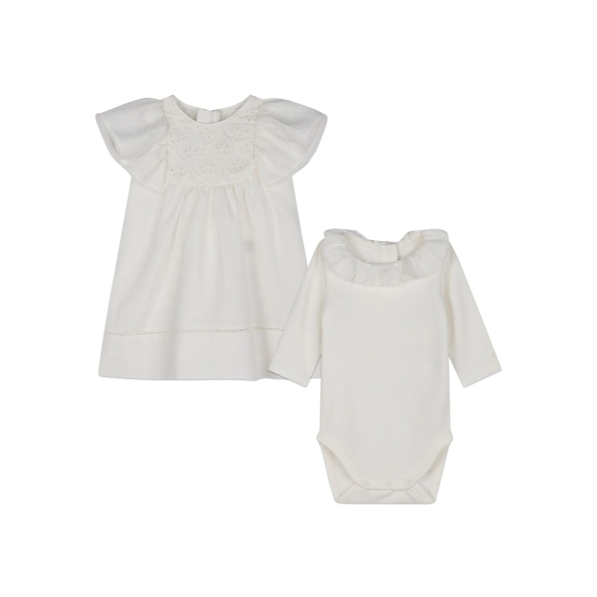ruffle-detail pyjamas set