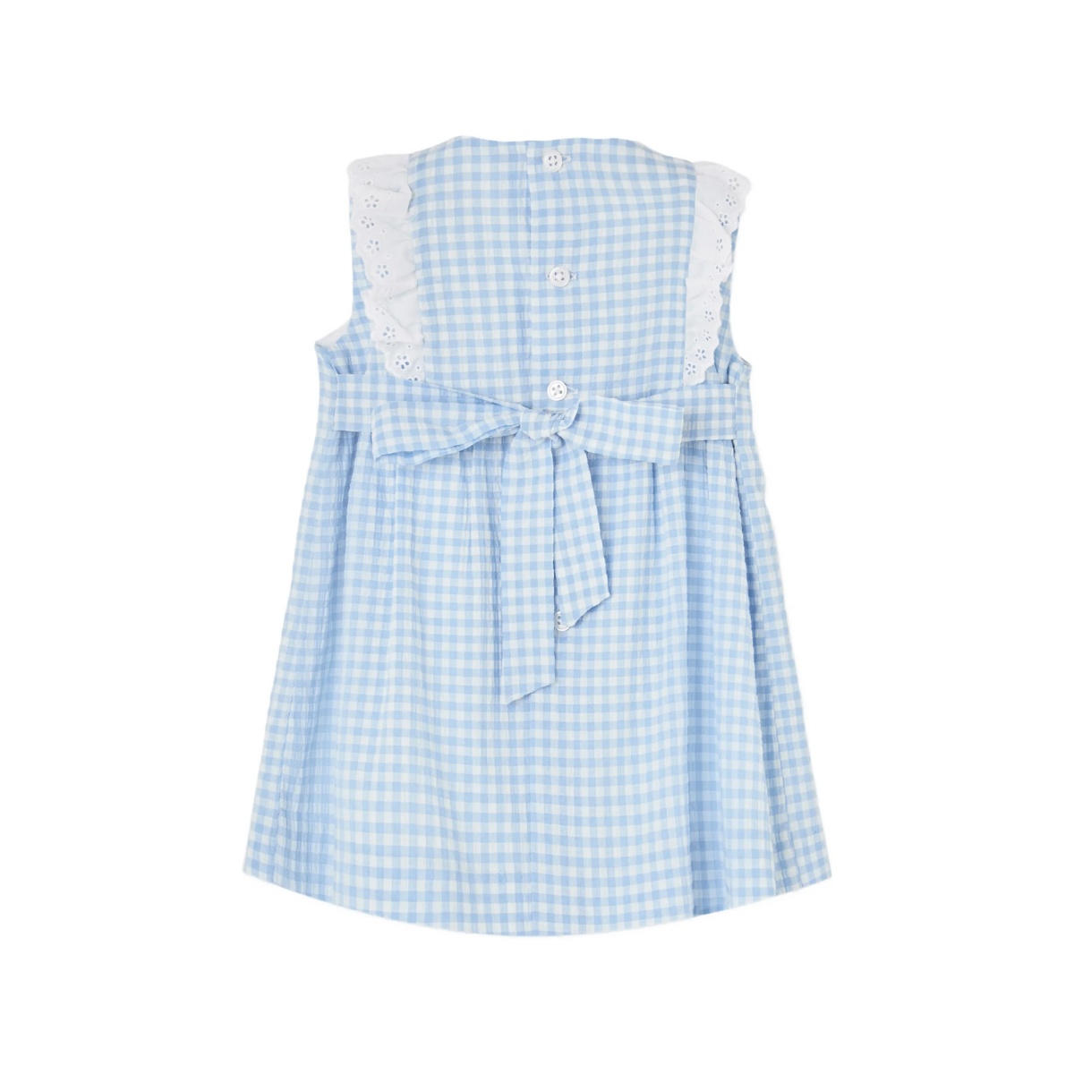 ruffled-trim gingham-pattern dress - Img 2