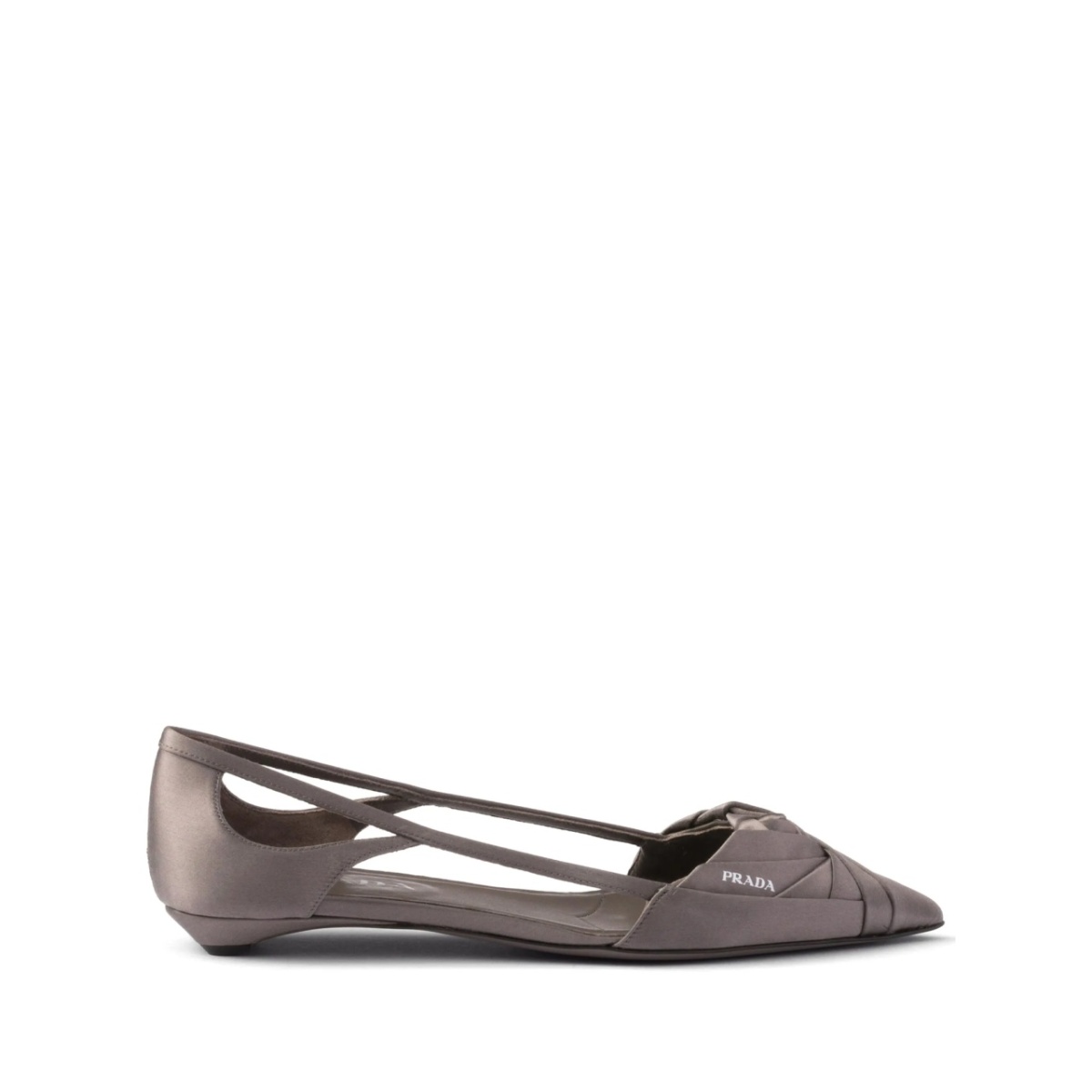 Satin cut-out ballerinas