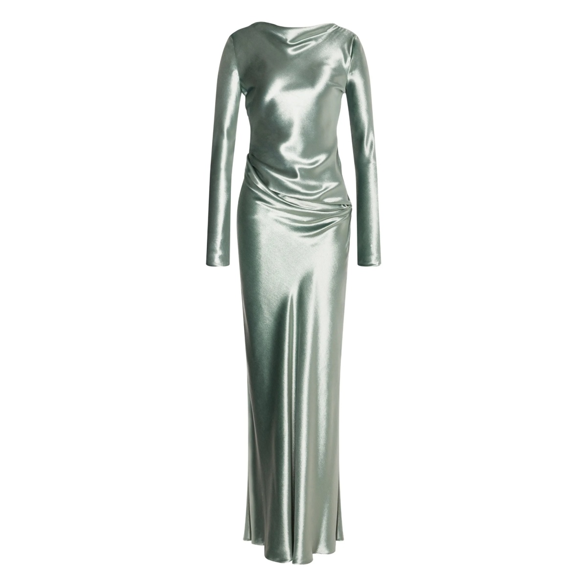 satin long dress