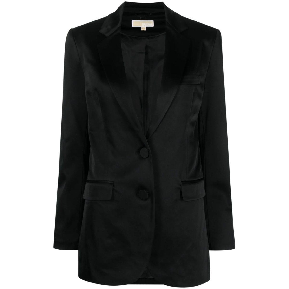 satin single-breasted blazer
