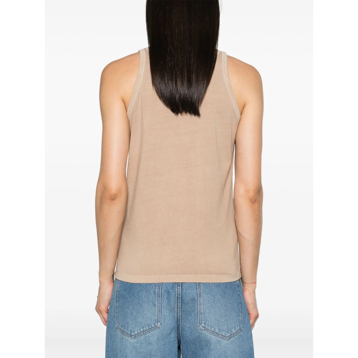 scoop-neck cotton tank top - Img 4