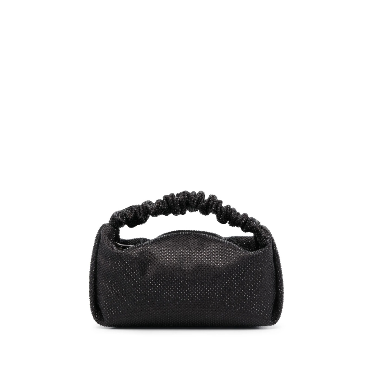 Scrunchie crystal-embellished mini bag