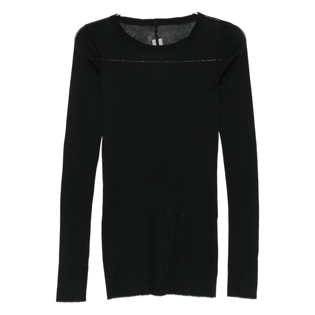 semi-sheer long-sleeve top