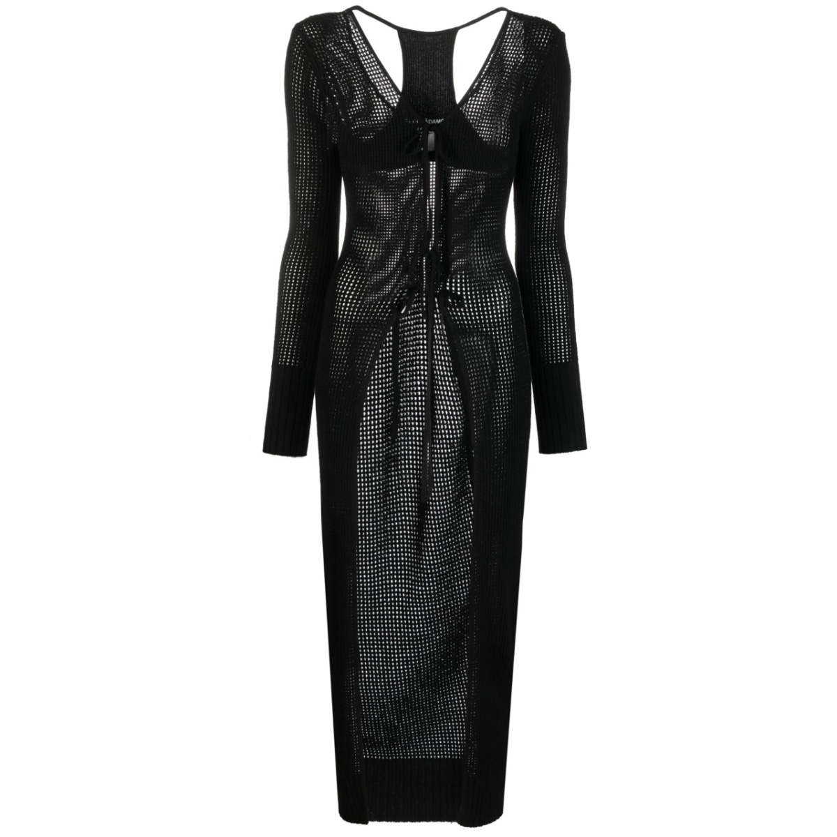 semi-sheer racerback knitted cardigan