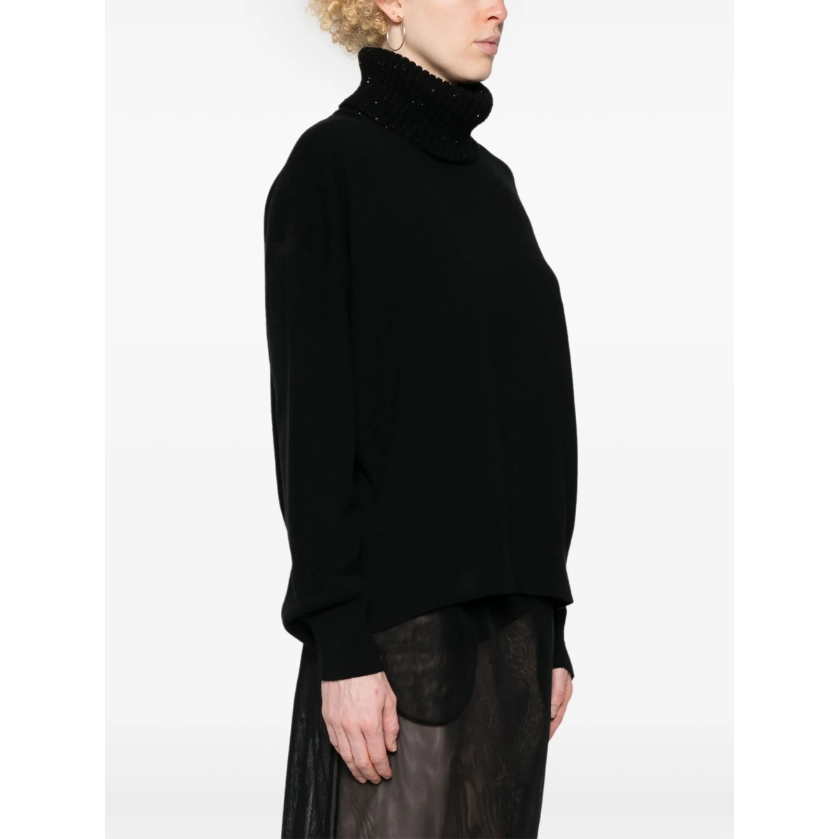sequin-embellished knitted jumper - Img 3