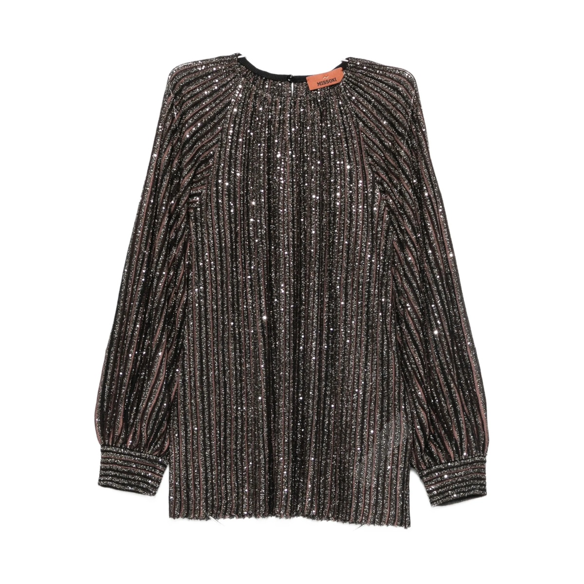 sequin-striped top