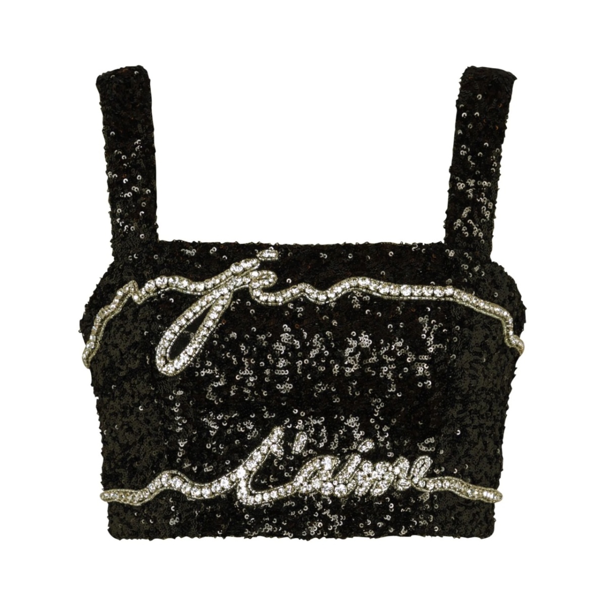 sequinned cropped top