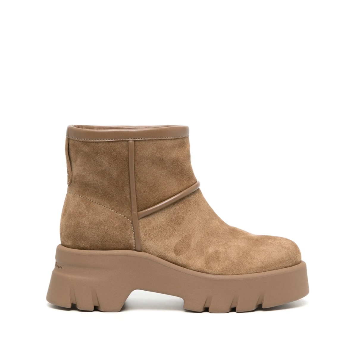 shearling-lined suede boots