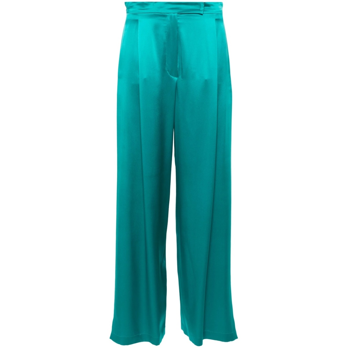 side-slits silk palazzo pants