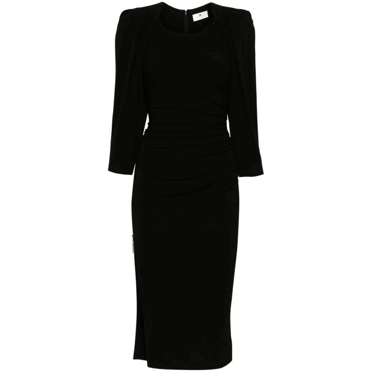 side-zip jersey midi dress