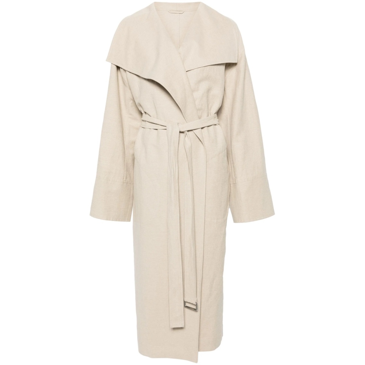 Signature linen-blend midi coat