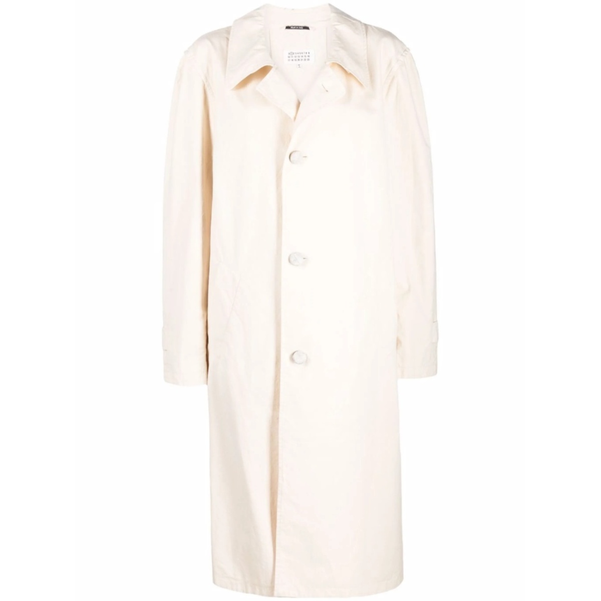 single-breasted midi coat