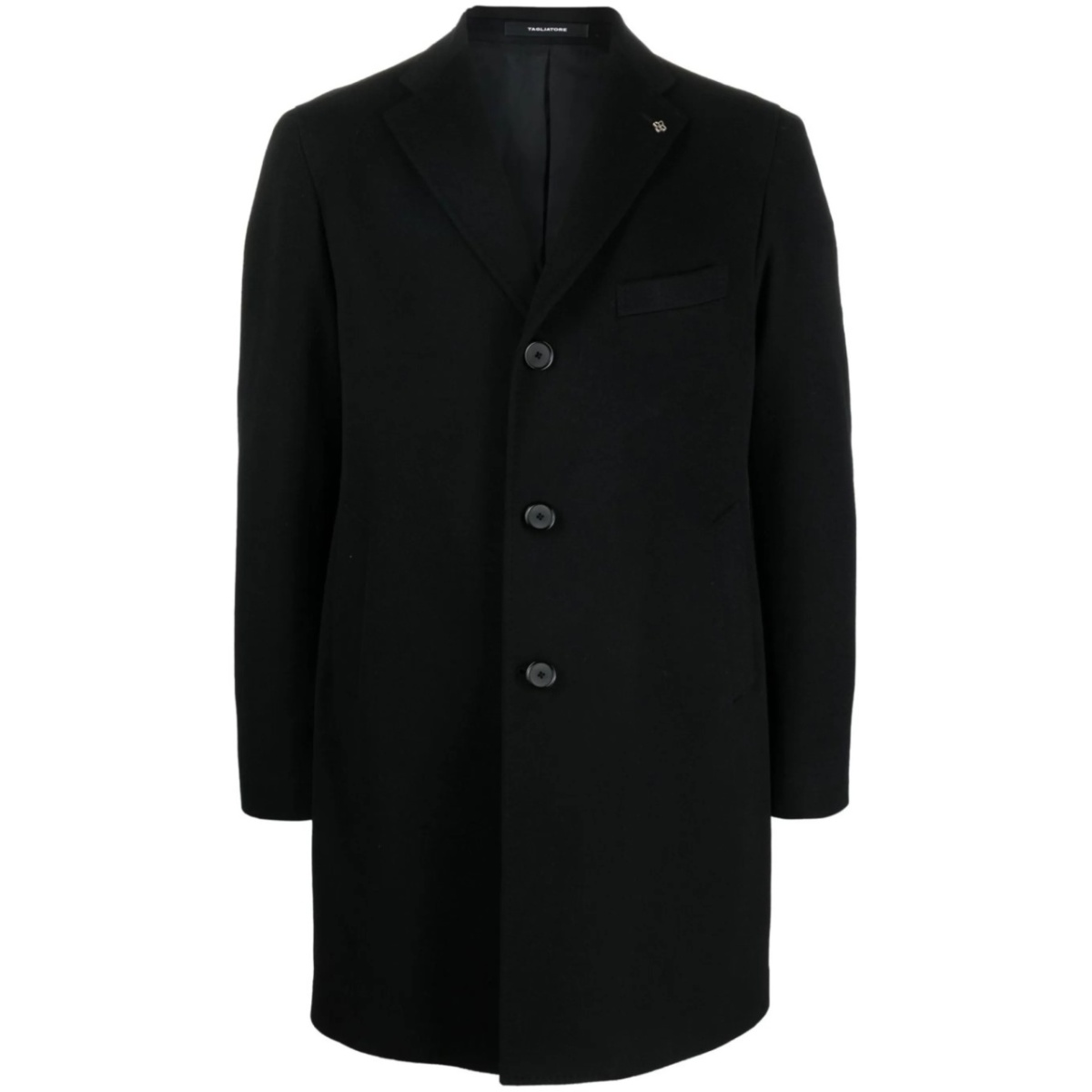 single-breasted tailored coat